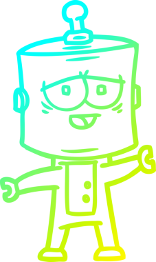 Bir insan tarafından çizilmiş soğuk gradyan robot çizimi