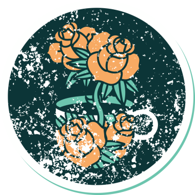 Bir bardağın ve bir insanın çizdiği çiçeklerin sembolik dövmesi.