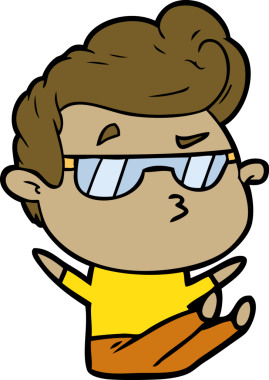 Bir insan tarafından çizilmiş havalı bir çizgi film.