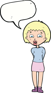 Bir insan tarafından çizilmiş konuşma balonlu bir karikatür.