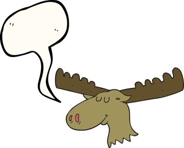 Bir insan tarafından çizilmiş serbest konuşma kabarcığı çizgi film geyiği