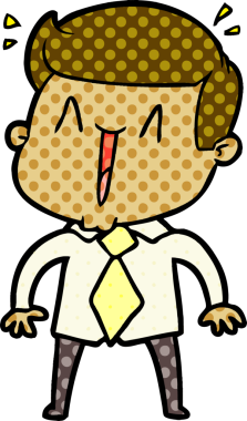 Bir insan tarafından çizilmiş mutlu bir adam.