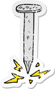 İnsan tarafından çizilmiş bir karikatürün gerilimli çıkartması.