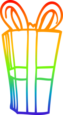 gökkuşağı gradyan çizimi bir insan tarafından çizilmiş bir çizgi film