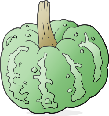 Bir insan tarafından çizilmiş serbest çizgi film kabağı.