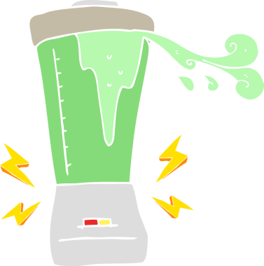 Bir insan tarafından çizilen çırpıcının düz renk çizimi