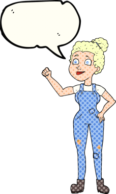 Bir insan tarafından çizilmiş, el yazısıyla çizilmiş bir çizgi roman konuşma balonu kadın.