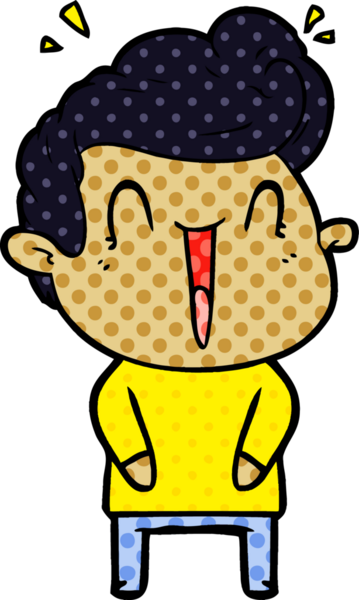 Bir insan tarafından çizilmiş heyecanlı bir çizgi film.