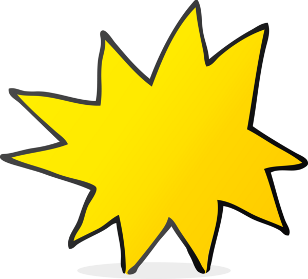 Bir insan tarafından çizilmiş serbest çizim çizgi film patlama sembolü