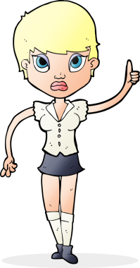 Bir insan tarafından çizilmiş güzel bir kadın çizgi filmi.