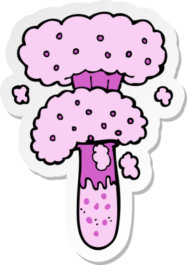 Bir insan tarafından çizilmiş bir karikatür bilim deneyinin çıkartması.