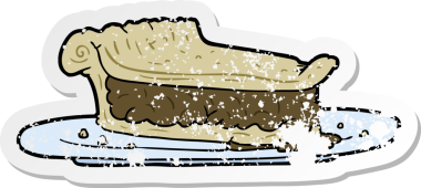 Bir insan tarafından çizilmiş karikatür etli böreğin sıkıntılı çıkartması.