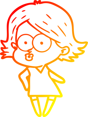 Bir insan tarafından somurtulmuş çizgi film kızı çizimi.