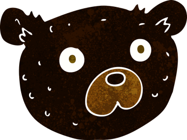 bir insan tarafından çizilmiş kara ayı çizgi filmi