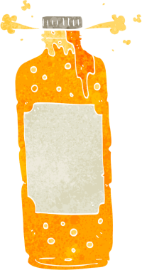 bir insan tarafından çizilmiş gazoz karikatürü