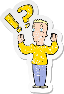 Bir insan tarafından çizilmiş, kafası karışmış bir çizgi filmin gerilimli çıkartması.