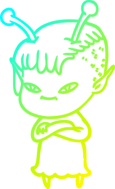 Bir insan tarafından çizilmiş, soğuk bir çizgi roman çizimi.