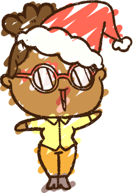 Bir insan tarafından çizilen Noel Kadın Tebeşiri