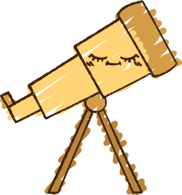 Bir insan tarafından çizilen Teleskop Tebeşiri