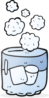 Bir insan tarafından çizilmiş serbest çizim votka ve buz.