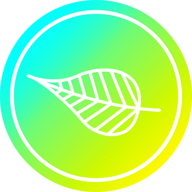 Bir insan tarafından çizilmiş doğal yaprak dairesel simgesi.
