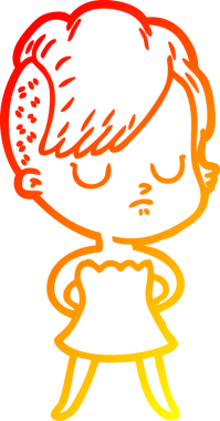 Bir insan tarafından çizilmiş bir karikatür kadın çizimi