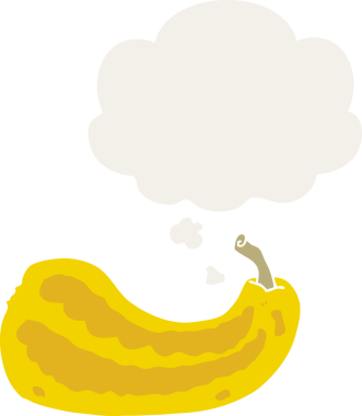 Düşünce baloncuklu çizgi film kabağı insan tarafından çizilmiş.