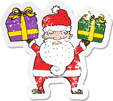 Bir çizgi filmin gerilimli çıkartması Noel Baba 'nın bir insan tarafından çizilmesine sinirlendi.