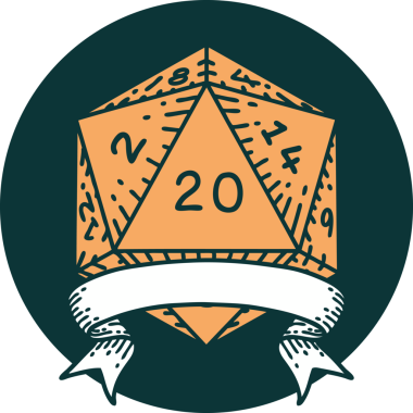 Bir insan tarafından çizilen 20 kritik vuruşun simgesi