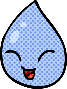 Bir insan tarafından çizilmiş karalama yağmur damlası.