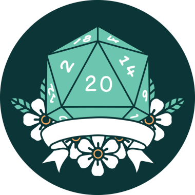 Bir insan tarafından çizilen 20 kritik vuruşun simgesi