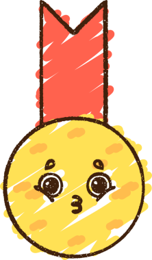 Bir insan tarafından çizilen Altın Madalya Tebeşiri