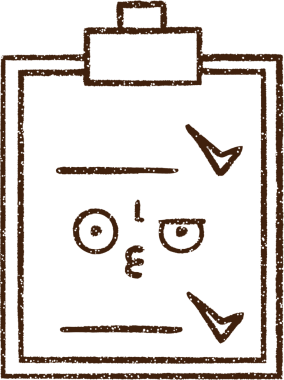 Bir insan tarafından çizilmiş Ofis Kontrol Listesi Kömür Çizimi