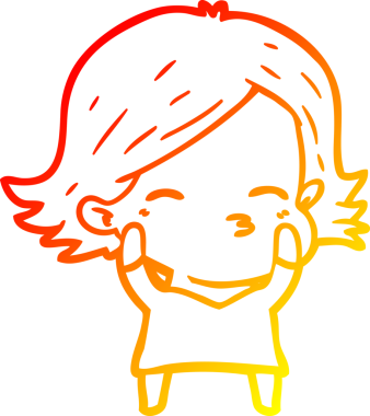 Bir insan tarafından çizilmiş bir karikatür kadın çizimi