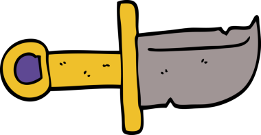 Bir insan tarafından çizilmiş karalama hançeri.