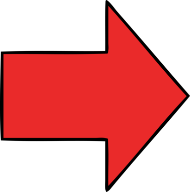 Bir insan tarafından çizilmiş işaret eden okun karikatürü