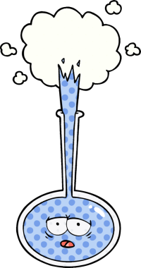 bir insan tarafından çizilmiş karikatür yorgun bilim deneyi