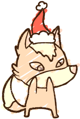 Bir insan tarafından çizilen Noel Köpeği Tebeşiri