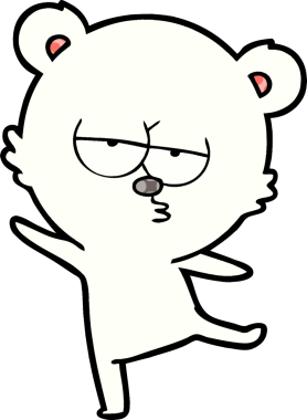 Bir insan tarafından çizilmiş kutup ayısı karikatürü