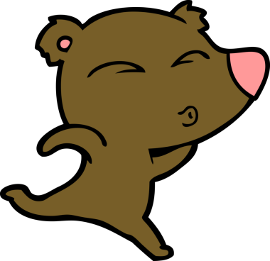 Bir insan tarafından çizilmiş bir çizgi film karakteri.