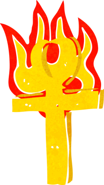 bir insan tarafından çizilmiş çizgi film ankh sembolü