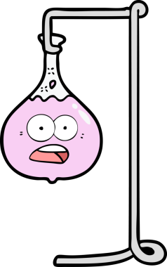 bir insan tarafından çizilmiş karikatür bilim deneyi