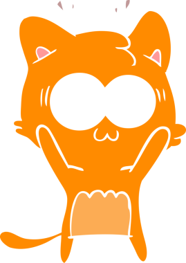 Bir insan tarafından çizilmiş düz renkli çizgi film.