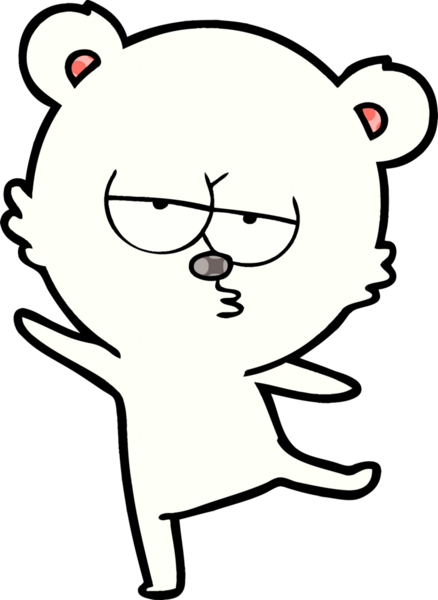 Bir insan tarafından çizilmiş kutup ayısı karikatürü