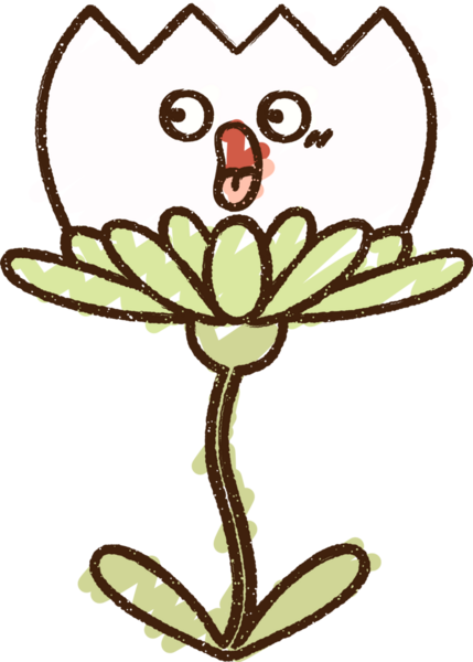 Bir insan tarafından çizilen çiçek tebeşiri