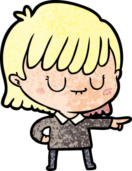 Bir insan tarafından çizilmiş karikatür kadın.