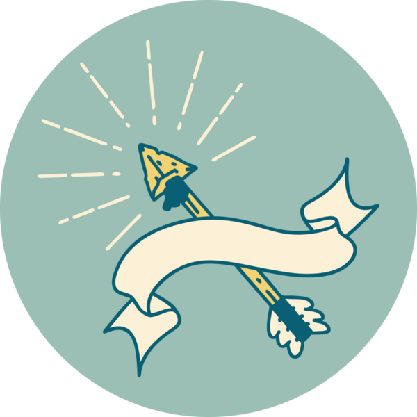 Bir insan tarafından çizilmiş eski çakmaktaşı ucu okunun simgesi