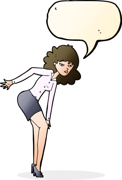 Bir insan tarafından çizilen konuşma baloncuğuyla dizini ovuşturan rahatsız kadın çizgi filmi.