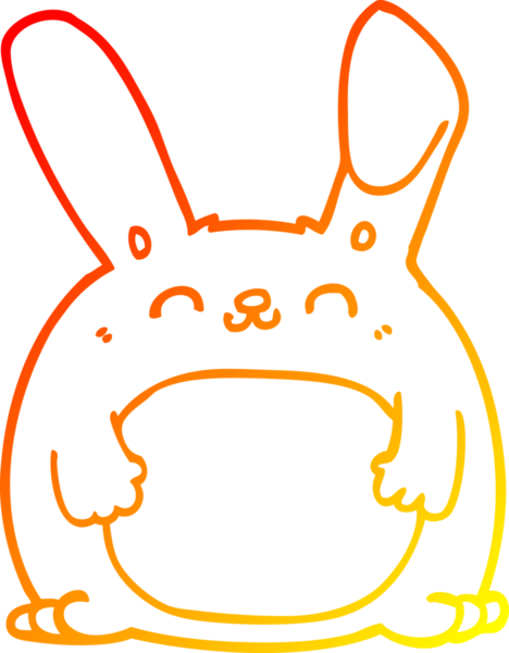 Bir insan tarafından çizilmiş çizgi film tavşanı çizimi