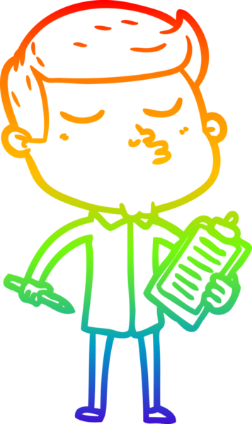 Gökkuşağı gradyan çizgi çizimi Bir insan tarafından çizilen çizgi film modeli adam